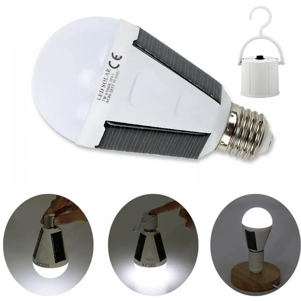Светодиодная лампа на солнечных батареях водонепроницаемая для дома открытом