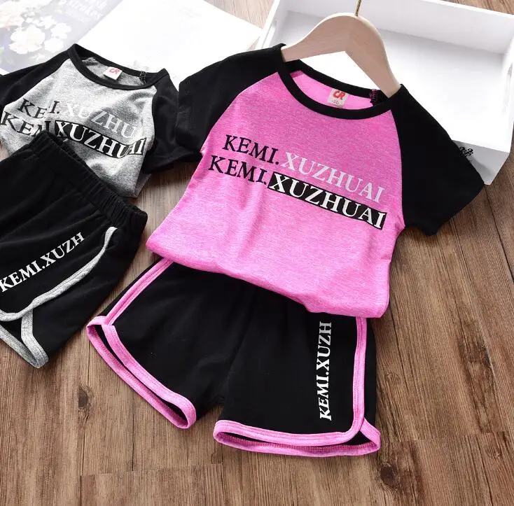 Детская одежда новая Корейская версия Лето 2019 Новинка Спортивная повседневная