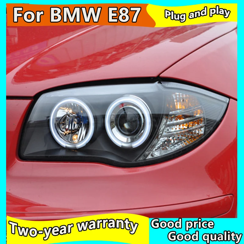 Автостайлинг для BMW E87 120i 130i фары 2004 2011 светодиодный ная фара DRL линза двойной луч H7