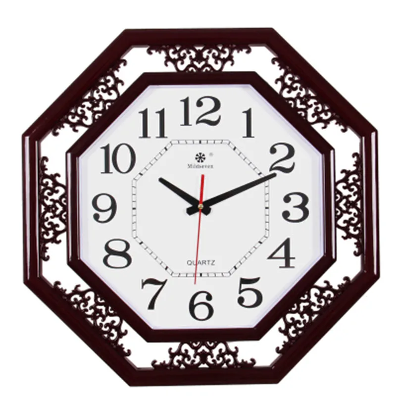 Octagon White1 Дизайнерские винтажные большой деревянный настенные часы 3d креативные натуральные квадратные современные кухонные часы Klok Relogio Parede догадка женские 50ZB008 - Цвет: Octagon White1