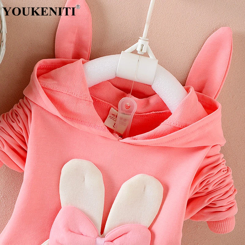 YOUKENITI Детские Гирс Newborn 3T милый кролик хлопок 2 шт./компл. пальто + брюки акция для