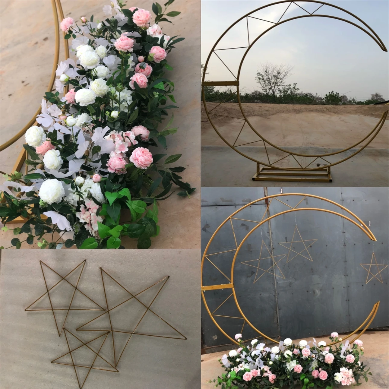 Металлическая железная Арка с изображением лунного корабля для украшения