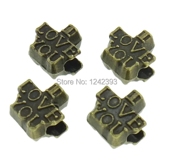 Free shipping!!!Zinc Alloy European Beads Whole sale Letter antique bronze color plated with letter pattern & without troll | Украшения