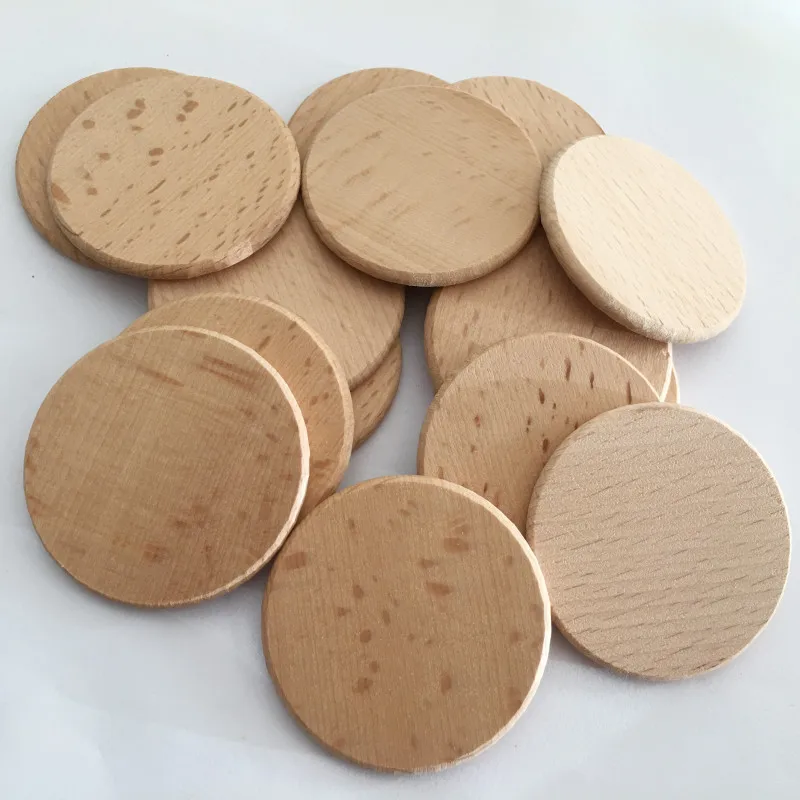 10pcs 1.96" Round Discs Unfinished Wood Rounds Ready To Be Painted and Decorated Unpainted Wood Discs