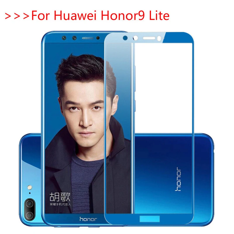Полное покрытие закаленное стекло протектор для Honor 9 Lite Защитная пленка экрана