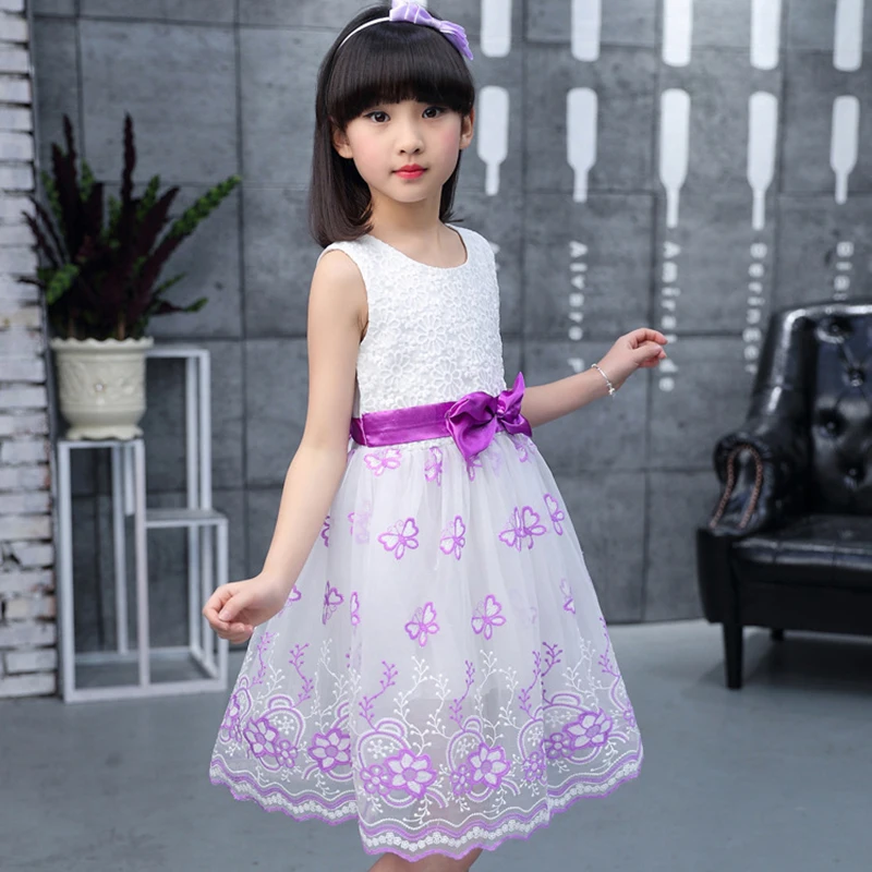 Принцессы Robes для Meninas цветы сарафан без рукавов официальная одежда