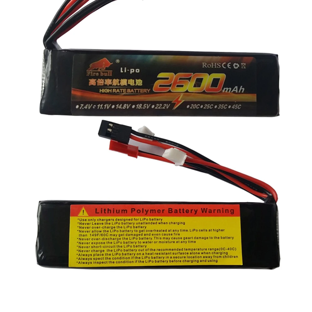 1 шт. Fire Bull FS TH9x в 2600 мАч 8C ромонт управление Li po батарея для 11 JR Devo MC6 remont