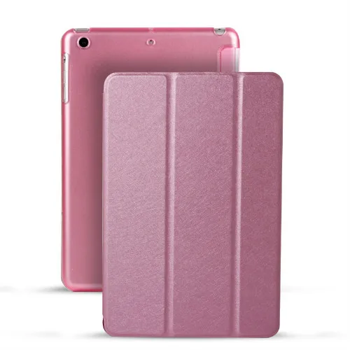 Розовый Чехол для iPad Air 1 Air 2 9,7 дюйма, чехол из искусственной кожи, ультра тонкий, легкий, умный, прорезиненный чехол для нового iPad - Цвет: Розовый