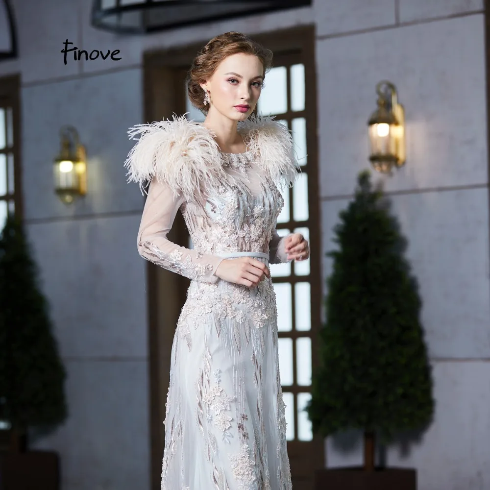Finove длинное платье для выпускного вечера 2020 vestido de fiesta сексуальное с вырезом на