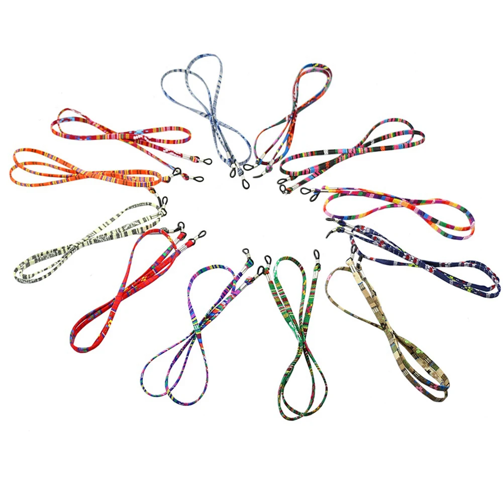 

2020 Anti-slip Glass Rope 5mm Wide DIY Sunglasses Cord Strap Ethnic Style Cotton Lanyard Eyeglass Holder Accessories Eyewear