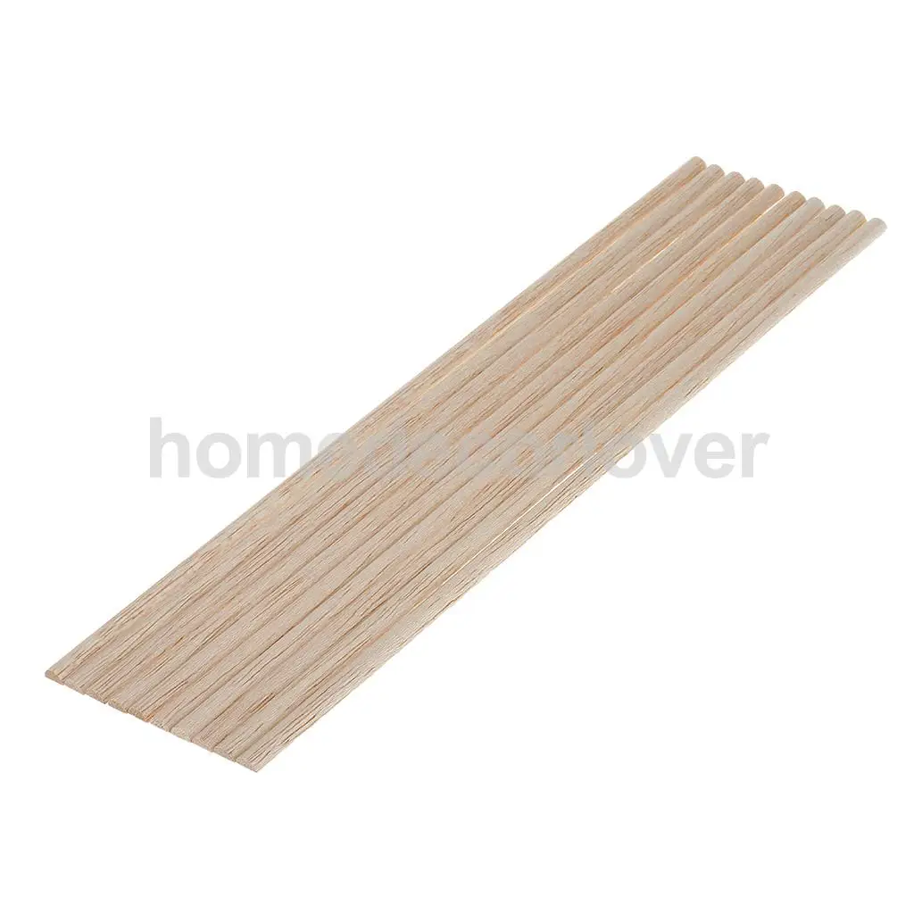 10 шт. балса дерево необработанное ремесло полукруг палка дюбели стержень | Дом и