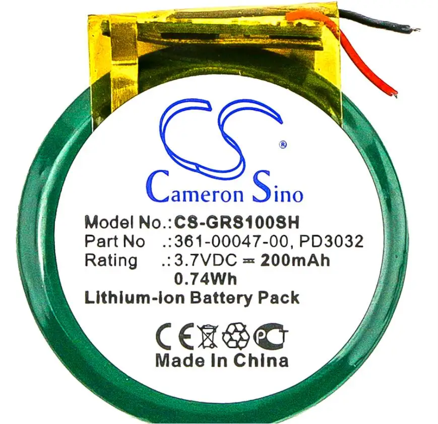 Аккумулятор Cameron Sino 200mah для GARMIN Approach S1 110 210W 361 00047 00 PD3032|Аккумуляторы мобильных