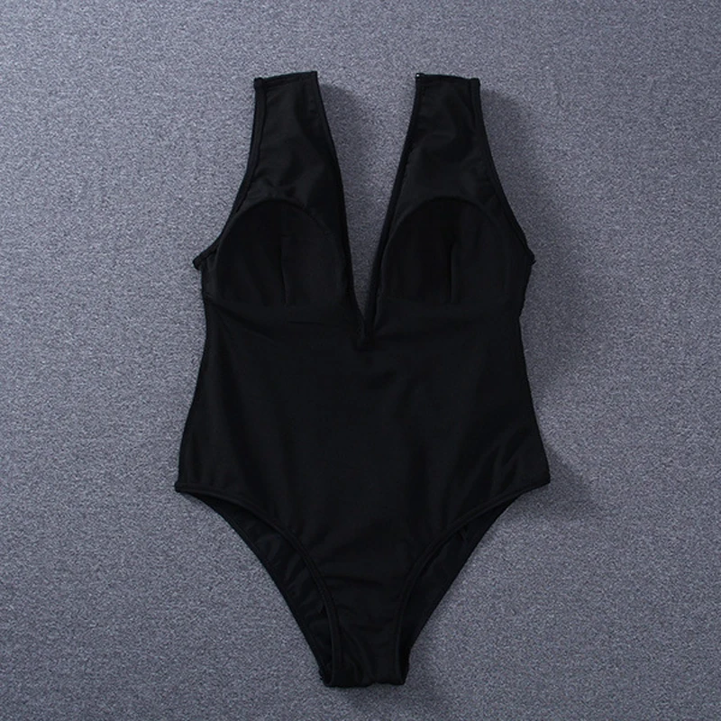 Zosmiu Maillot De Bain Для женщин Sexy глубокий v-образный вырез НЧ Одна деталь Купальники
