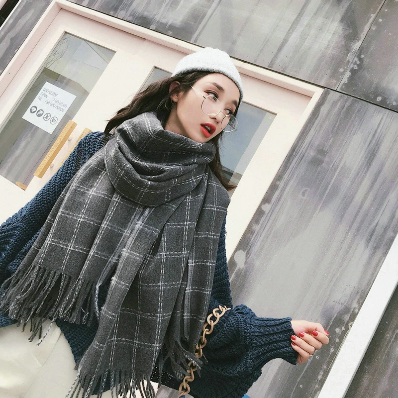 

New fashion winter comfortable big thick sweet tassel scarf new arrival soft high quality outdoor fresh holiday warm wild shawl