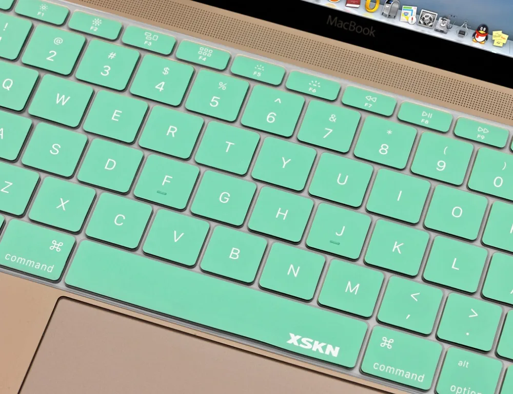 XSKN мятно зеленый силиконовый защитный чехол для клавиатуры ноутбука MacBook 12