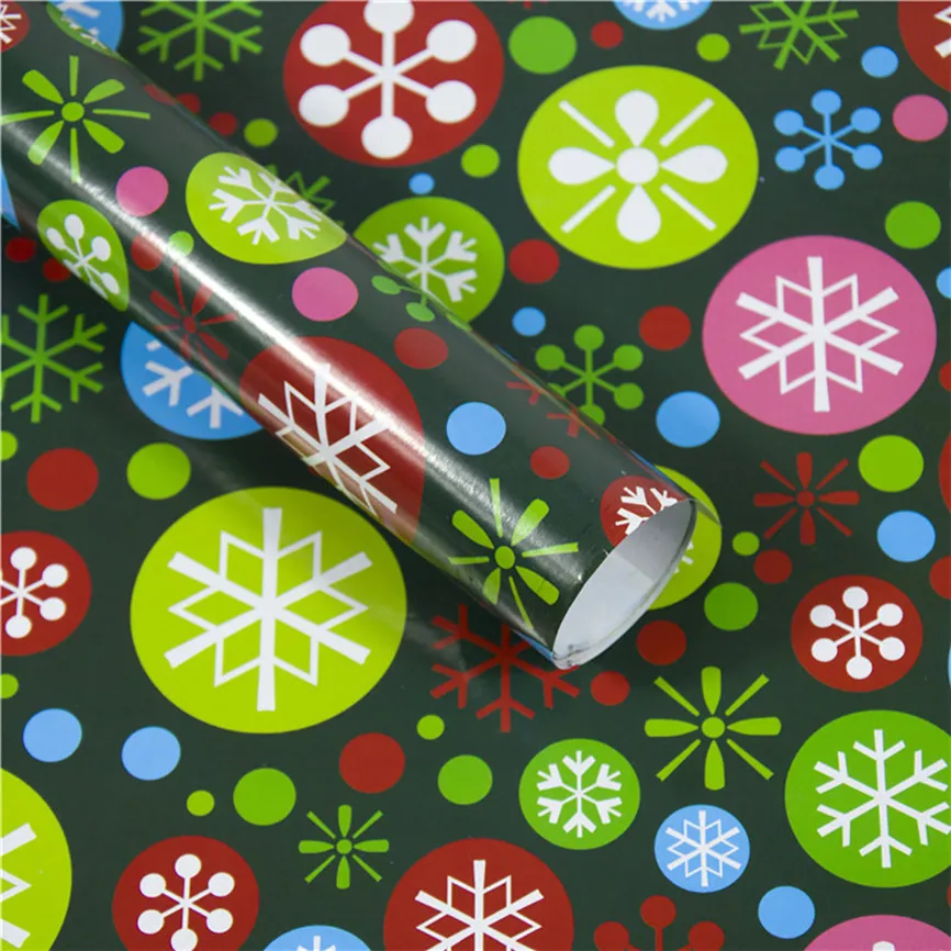 3Pcs Packing Paper DIY New Year Christmas Wrapping Gift Present Tree Santa Wrap Decorative Xmas Party Roll Nov#2 | Дом и сад