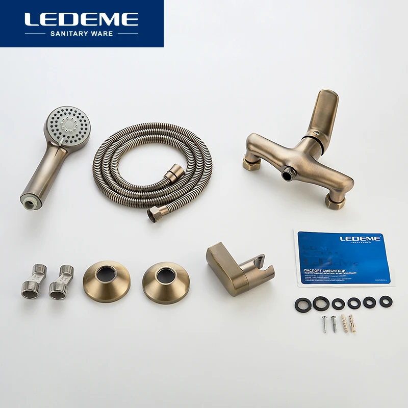 LEDEME Смеситель для душ. кабины латунь Цвет: бронзовый L2048C | Строительство и ремонт