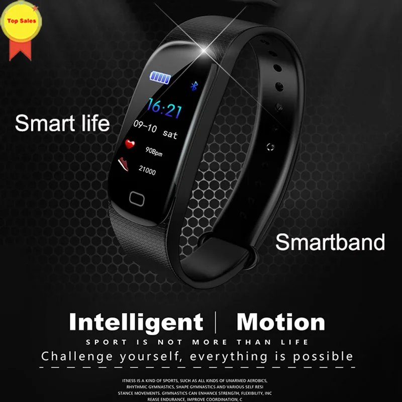 

new Smart Wristband best Fitness tracker Bracelet color Screen TFT Message reminder push Heart Rate activity monitor Smart band