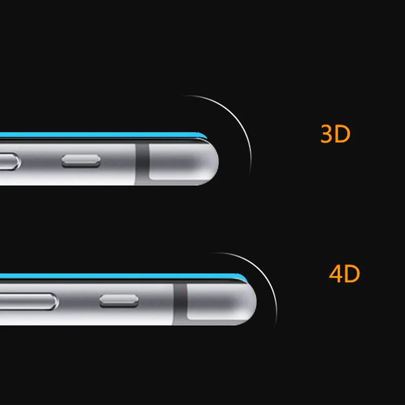 5D (2nd Gen 4D) Премиум Закаленное стекло протектор экрана для iPhone X 7 8 Plus закаленная