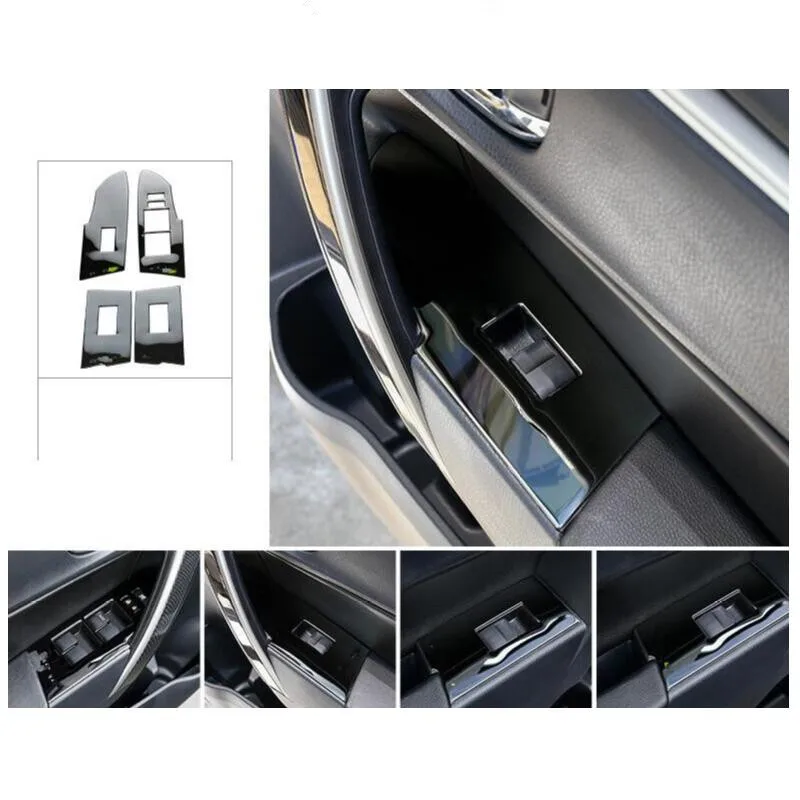

Auto inner window lift button trim for toyota corolla 2014-2017, stainless steel,car styling
