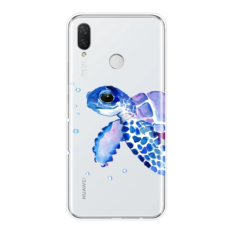 Чехол для телефона Huawei Nova Smart Lite 2017 силиконовый чехол с синей черепашкой крутая