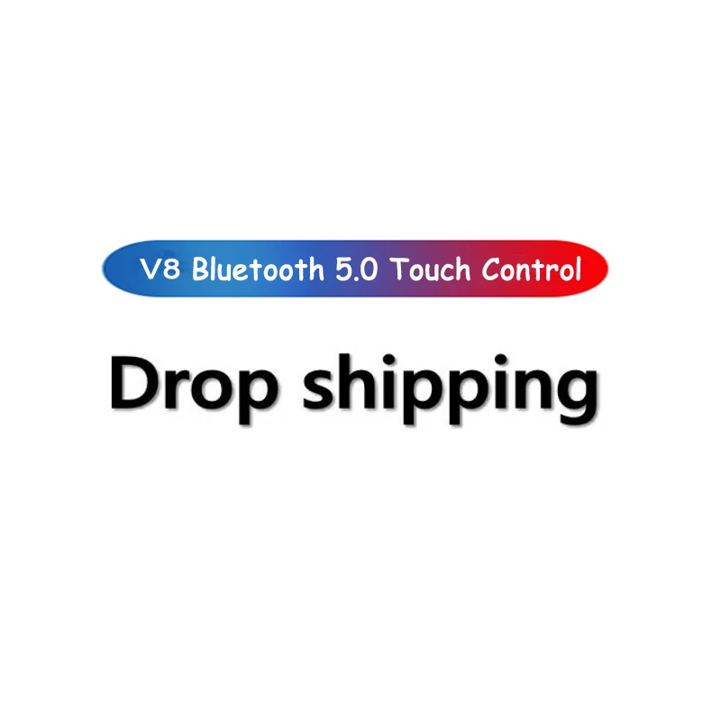 Оригинальные всплывающие наушники V8 TWS Bluetooth 5,0, мини беспроводные стерео сенсорные наушники, наушники PK i10 i20 i30 i80 i100, Прямая поставка