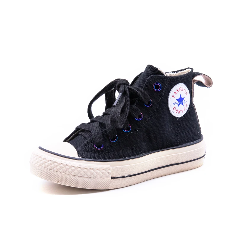 New 2019 Children Casual Shoes Unisex Canvas Classic High Top Girl Student Lace up Sport Sneaker Boys Autumn Toddler |