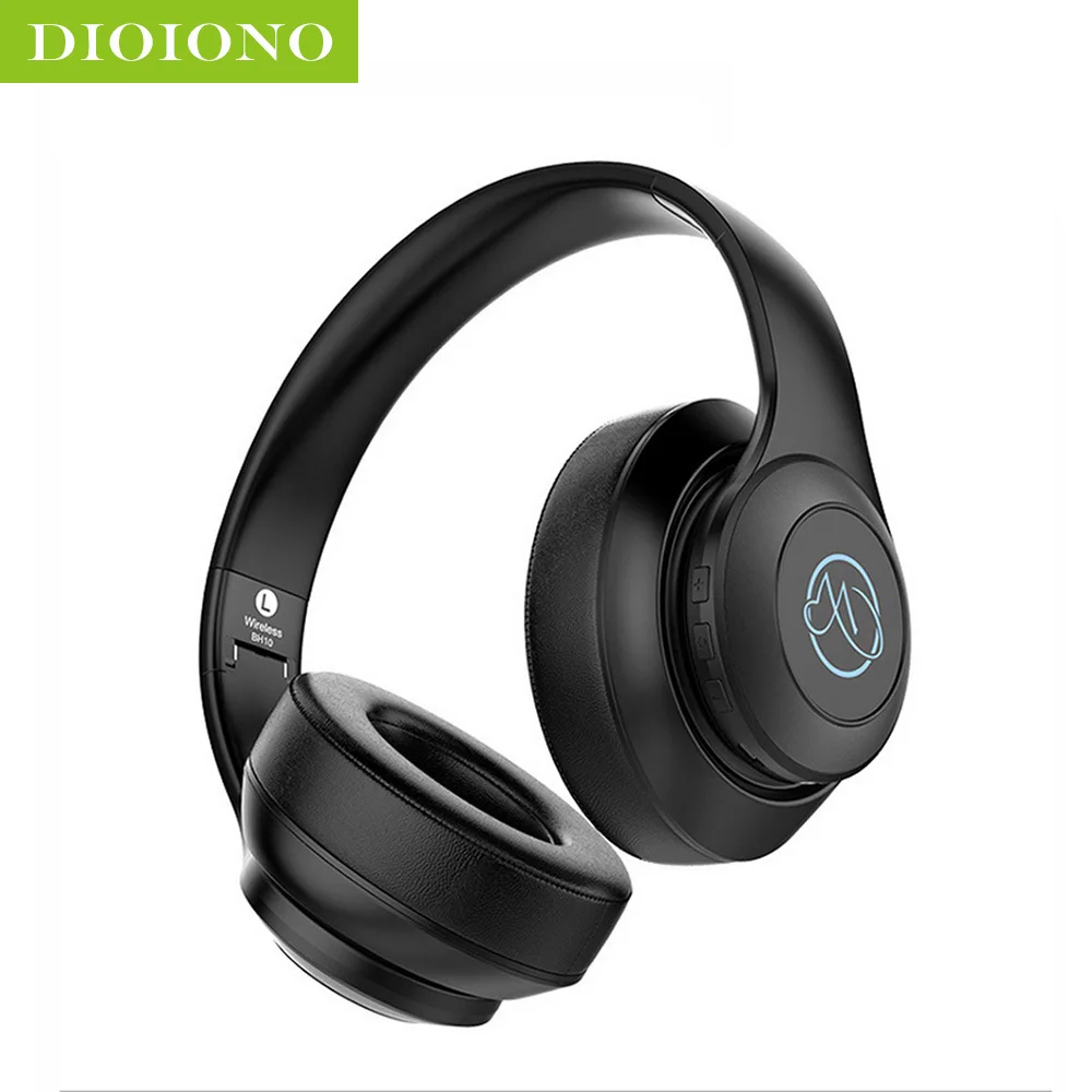 DioIono Беспроводные Проводные Bluetooth наушники светодиодные Беспроводная гарнитура