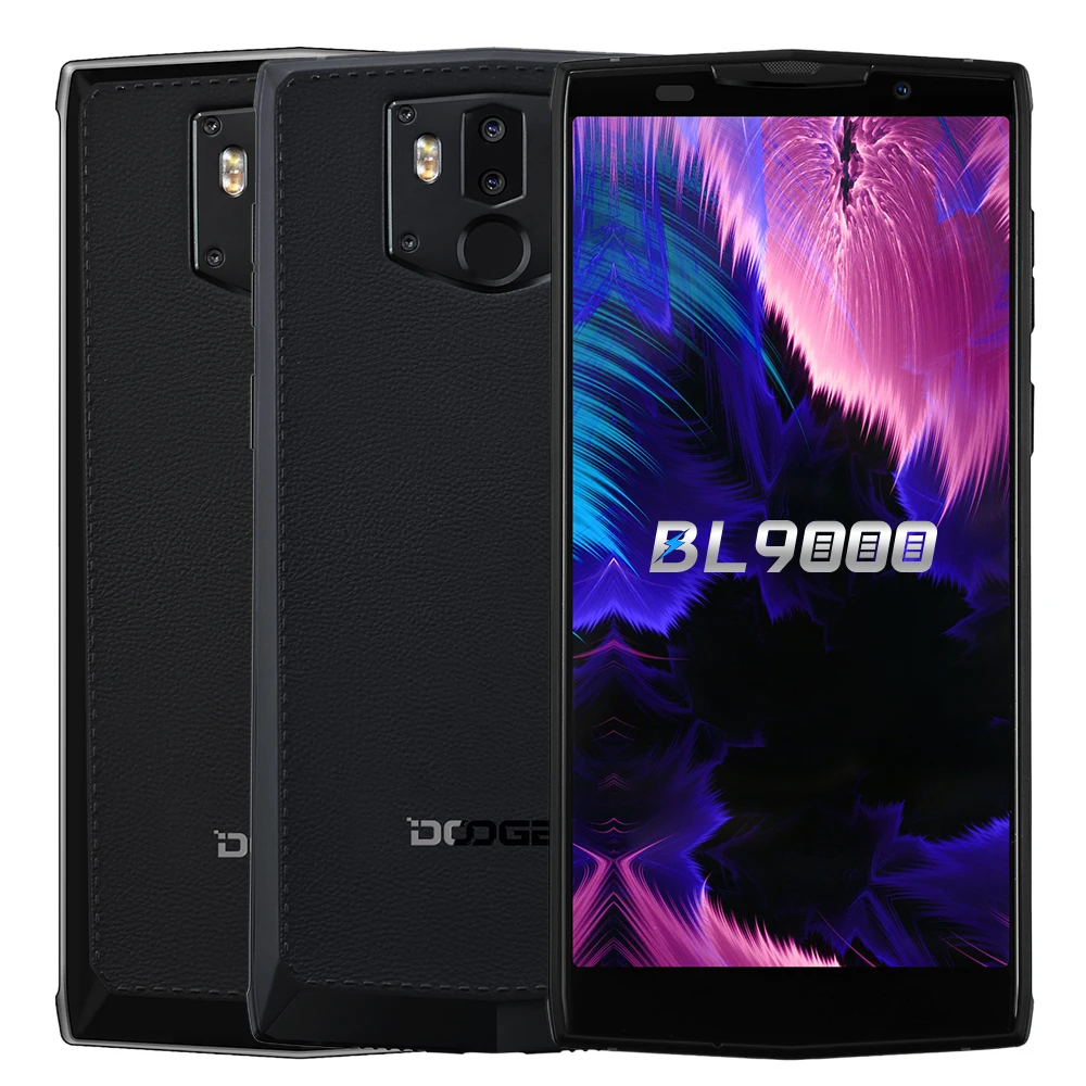 DOOGEE BL9000 мобильный телефон MTK6763 Восьмиядерный 6 ГБ 64 Android 8 1 5V5A 9000 мАч 12 0 МП