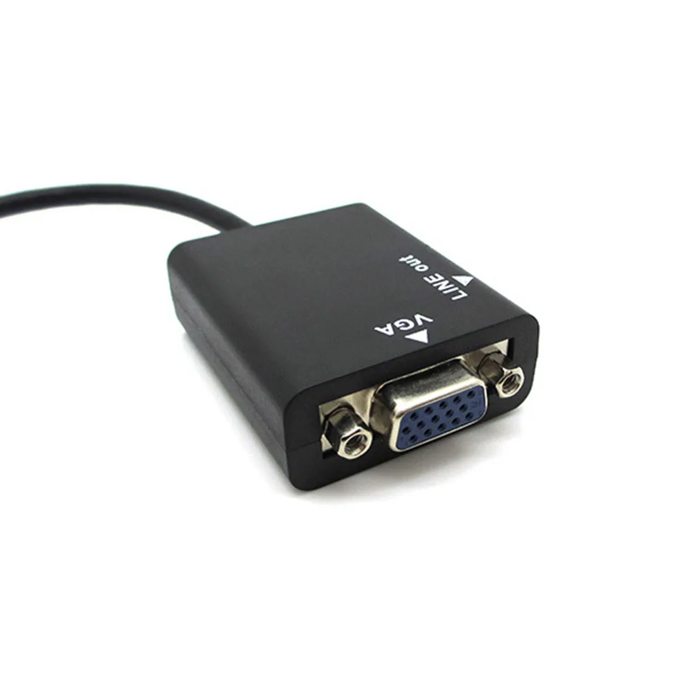 Новинка 1080P HDMI штекер VGA разъем Аудио Видео AV TV HD ТВ конвертер адаптер кабель 0 2