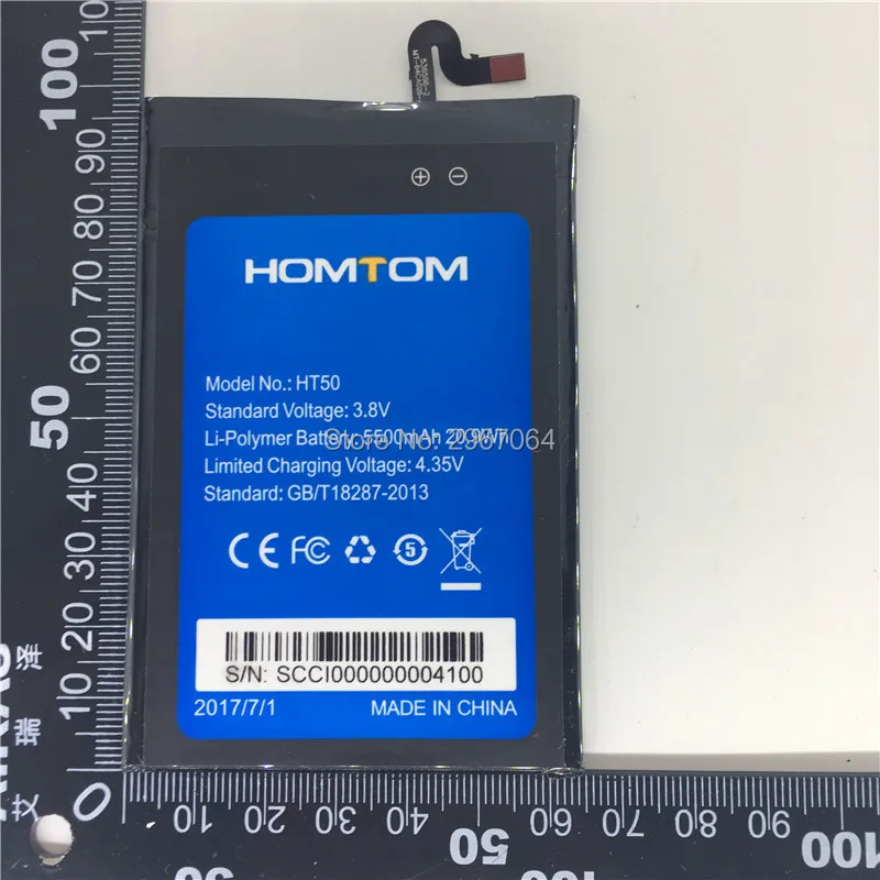 Для смартфона HT50 аккумулятор 5500 мАч HOMTOM высокого качества длительное время