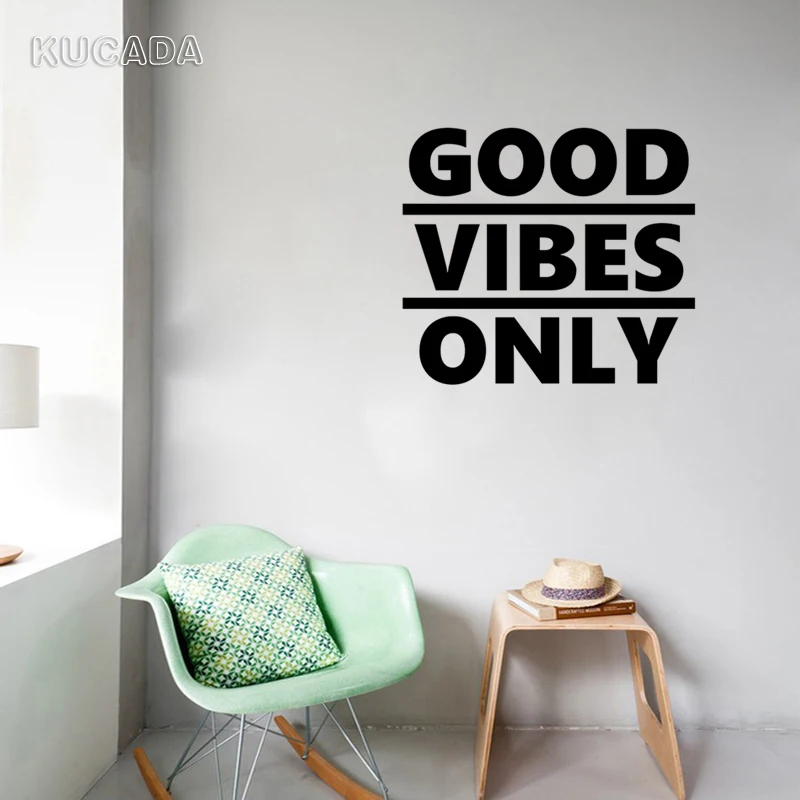 Виниловый художественный Декор Good Vibes настенная наклейка школьная для йоги