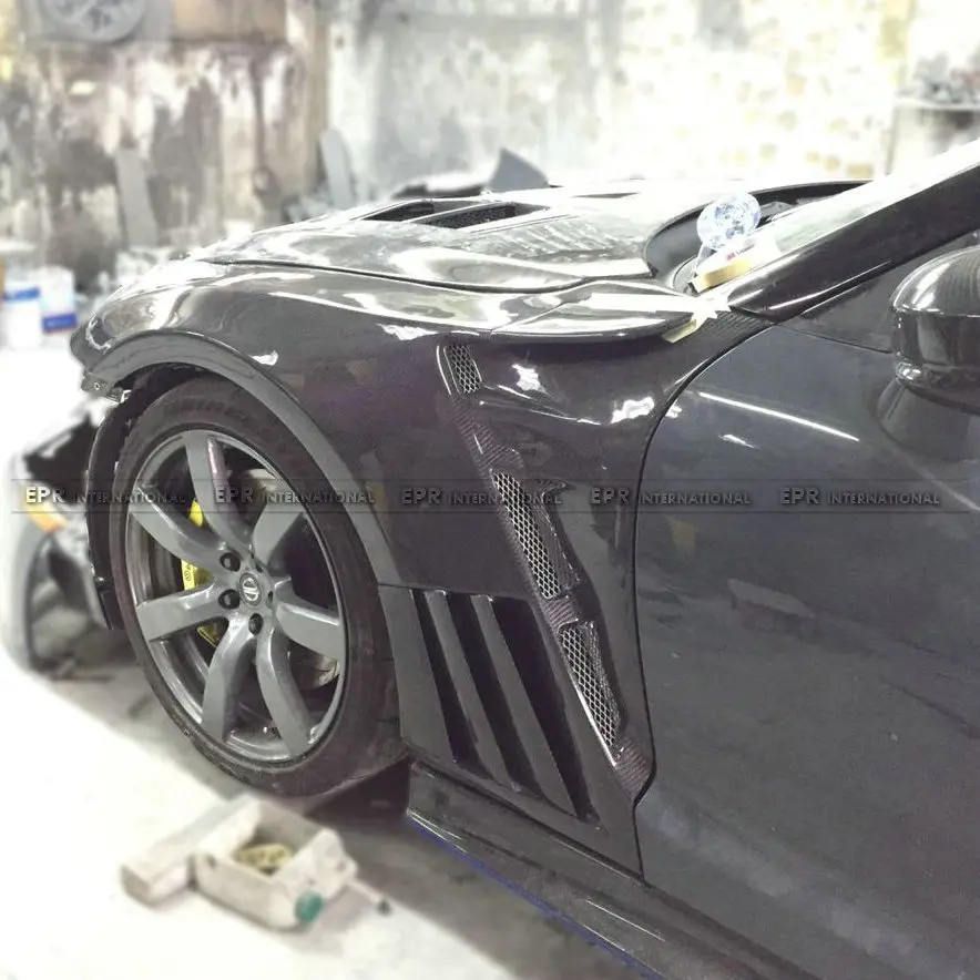 Автомобильный Стайлинг для Nissan GTR R35 углеродное волокно EPA переднее крыло с Canard и