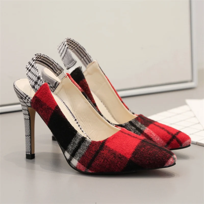 2019 летние женские милые красные эластичные сандалии на высоком каблуке 10 см