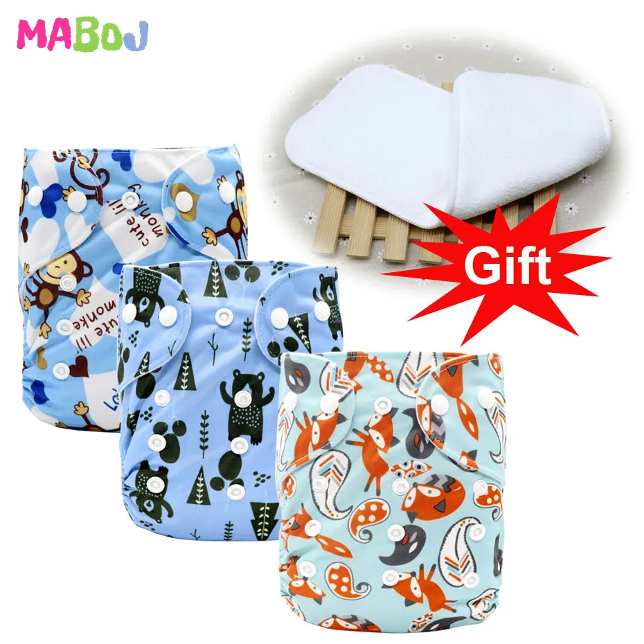PD5-4-3-2 MABOJ Cloth Diapers Baby Pocket Cloth Diaper One Size Waterproof Nappy Reusable Cloth Nappies Set Washable Wholesale New - Цвет: PD5-4-3-2