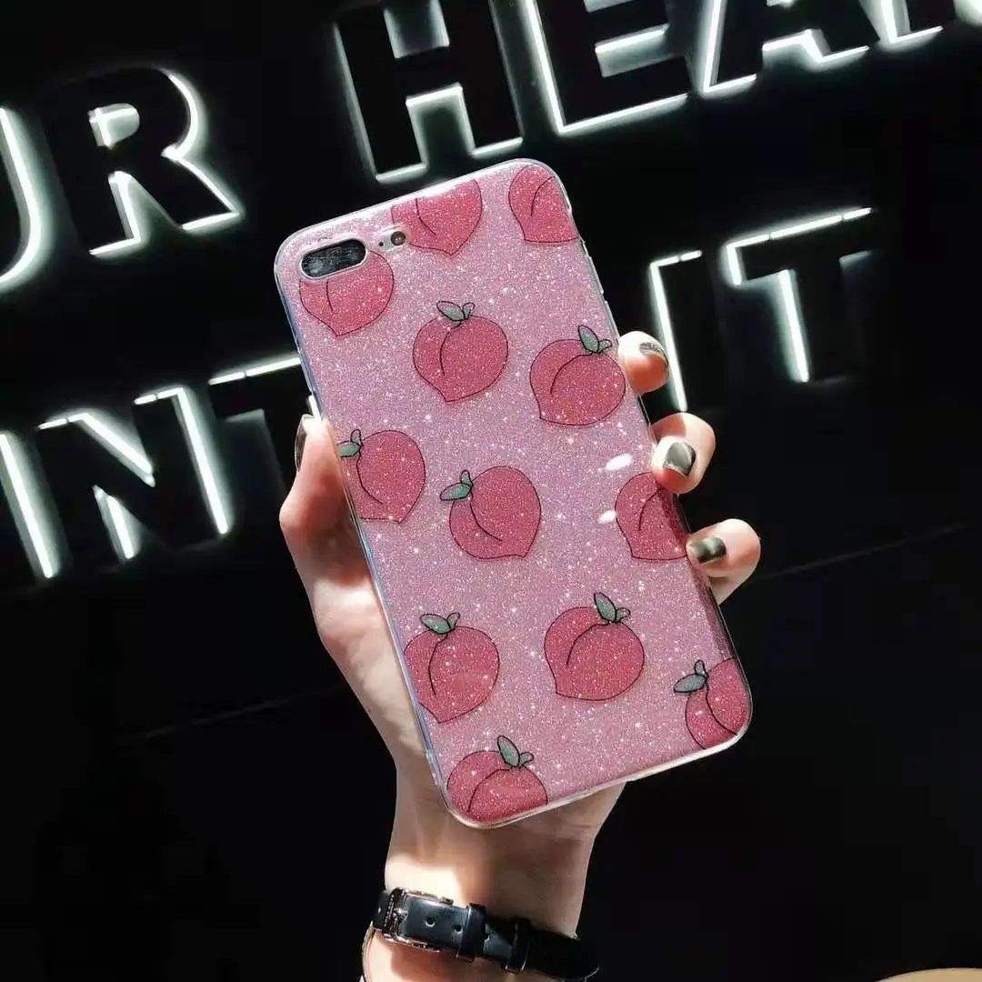 Для iPhone XS Max Розовая пантера Блестящий блестящий чехол для телефона для iPhone X XR 8 7 Plus 6S блестящая оболочка крышка Капа Coque