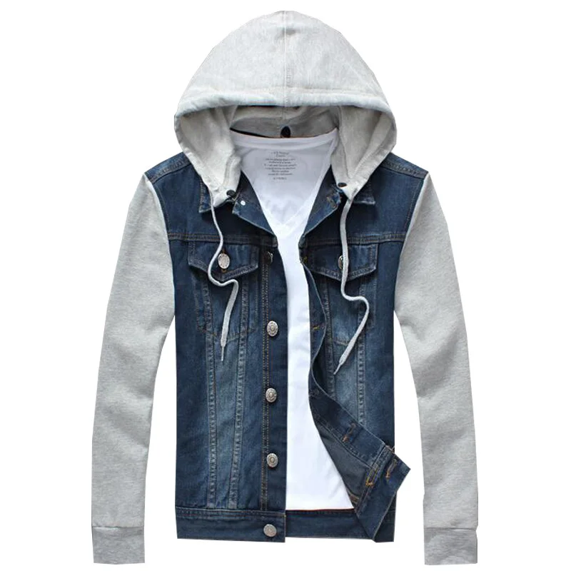 

2018 New Fashion Men's Fleece Hoodies Cowboy Men Jacket Tracksuits Denim Jacket Men Jeans Jacket Men Hoodies And Sweatshirts 5XL