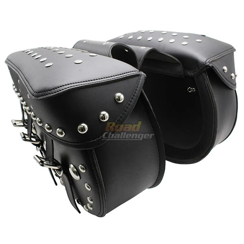 Для Harley для Yamaha Kawasaki универсальная мотоциклетная черная сумка из искусственной