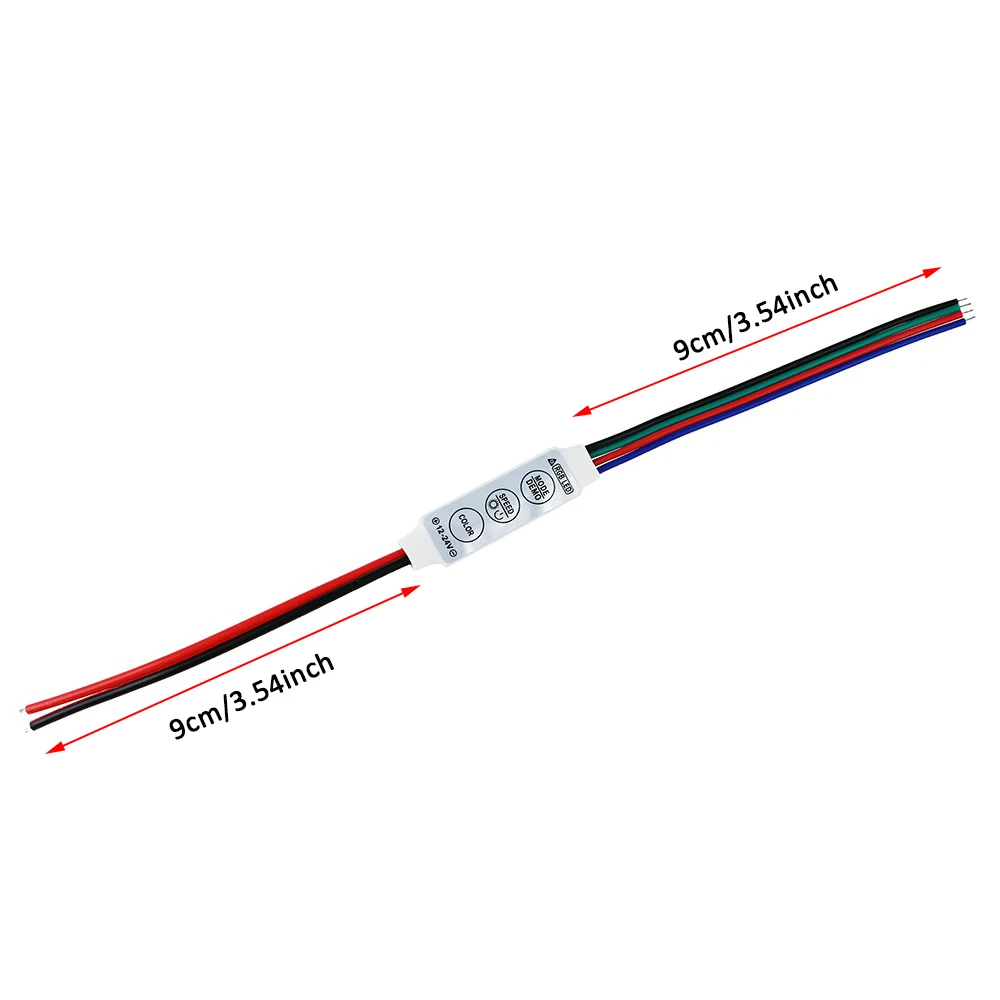 10 шт. RGB контроллер DC12V Мини светодиодный полосы Диммер для 5050 3528 светильник