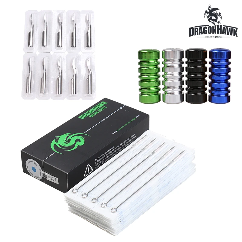 Одноразовые Стерильные иглы для татуировок 100 шт разных размеров со стальными