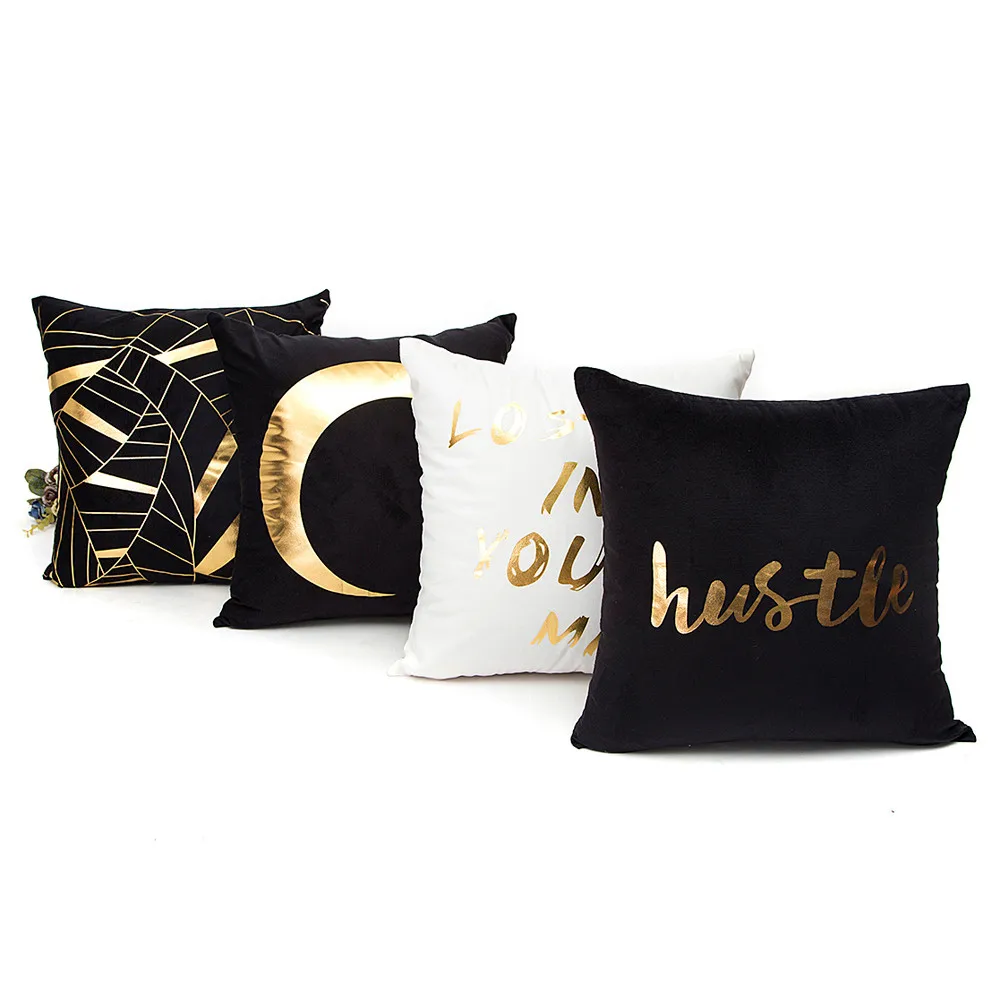Новинка 2019 декоративная наволочка для подушки экологичный золотой чехол дивана