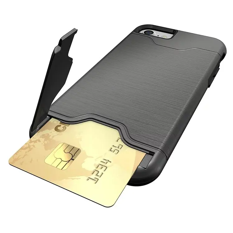 KEYSION для Apple iPhone 8 7 4 ''PC + Силиконовый двухслойный Встроенный слот кредитных
