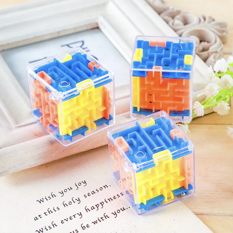 Головоломка кусок 3D куб лабиринт копилка игрушка забавная игра для мозга вызов