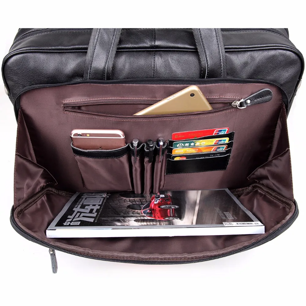J.M.D Guarantee Genuine Cow Leather Briefcases Men's Laptop Bag For Man Double Handler Handbag 7367 | Багаж и сумки