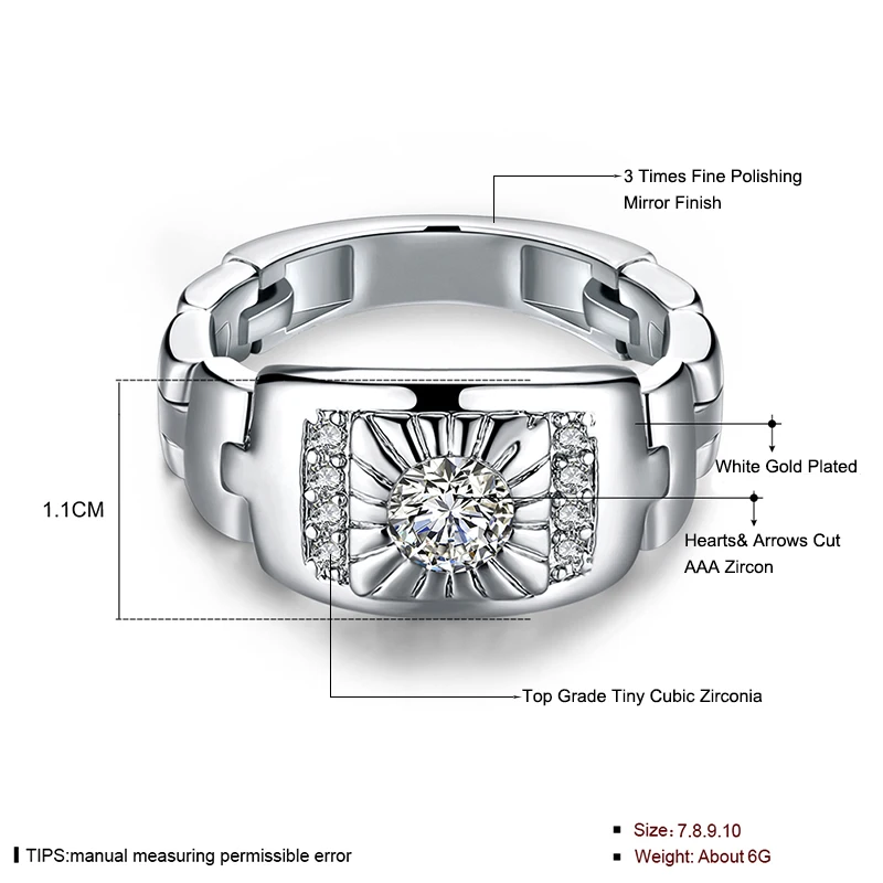 2017 новые модные кольца из белого золота с цирконием для женщин ААА крошечные