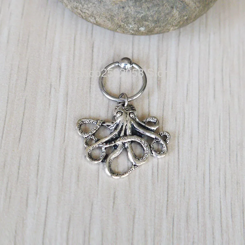 Новинка 2 шт. симпатичный Осьминог хрящ завитка пирсинг кольцо серьга