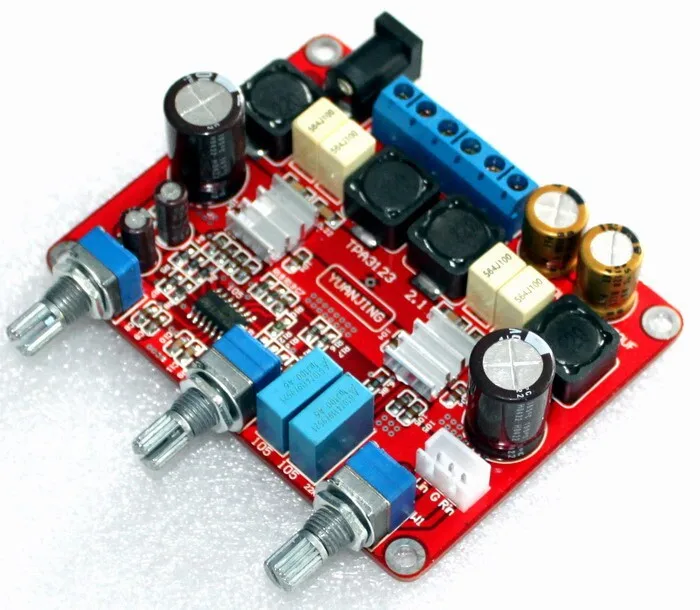 DC12-24V 2 * 25W + 50W TL074 TPA3123 2.1-channel Digital Subwoofer Amplifier Board Potentiometer | Электроника
