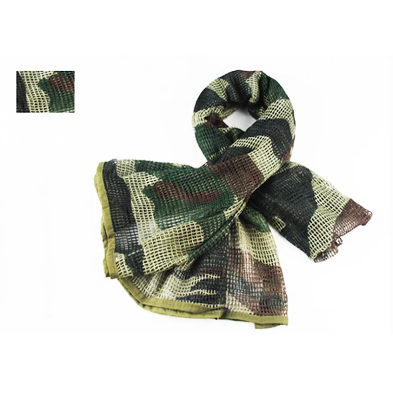 New Jungle Camouflage Men Mesh Scarf AutumnWarm Neck Army Muffler Scarfs Winter Mens Military Tactical camo Shawl Scarves Wrap