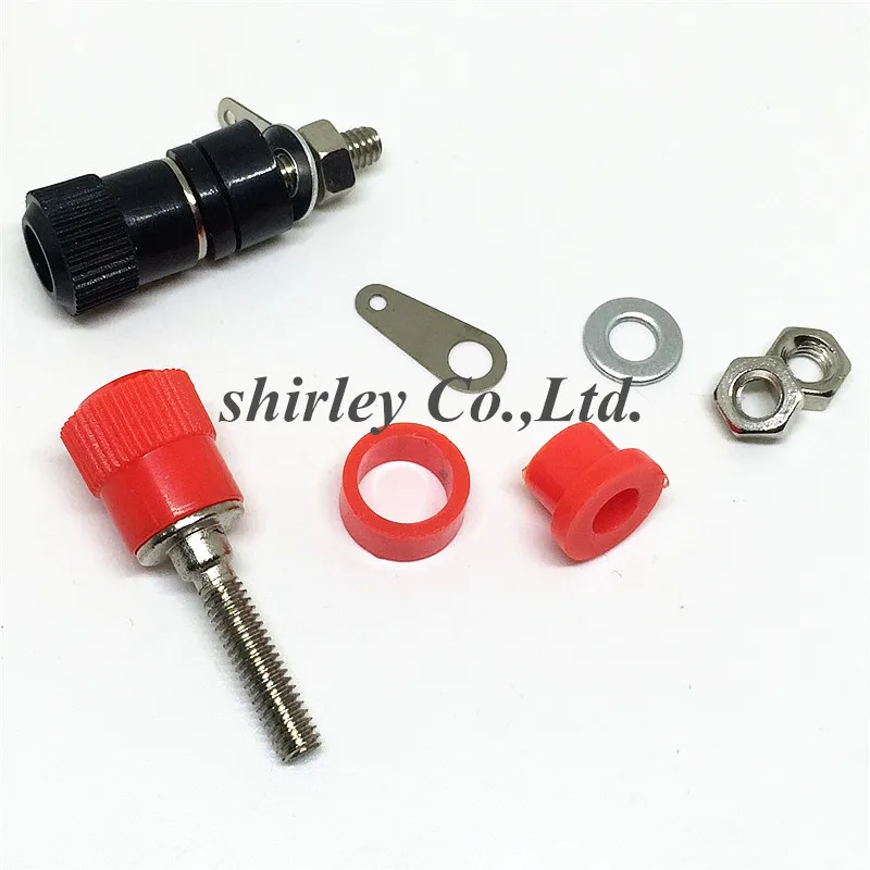 

10PCS Terminal Blocks JS-910B JS-919 4mm Amplifier Terminal Connector Binding Post Banana Plug Jack Mount 5pcs Black + 5pcs red