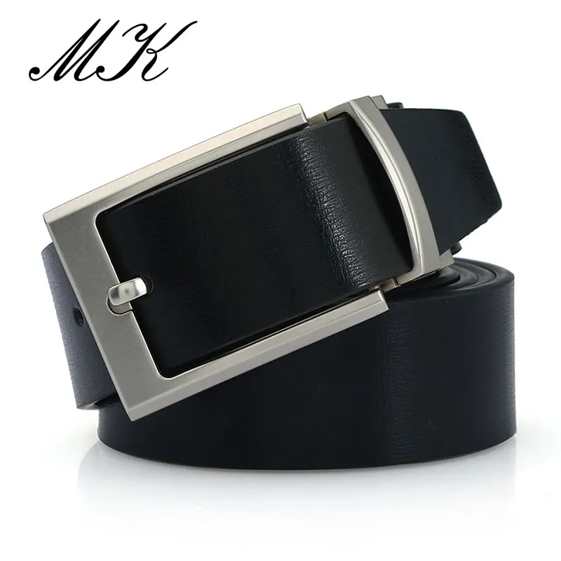 Maikun Belts for Men High Quality Split Leather Male Belt Pin Buckle Belts for Men